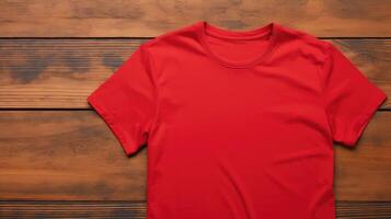 canvas red tshirt mockup photo