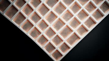 Close-up view of a textured surface with a diamond pattern, showcasing intricate design details photo