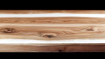 Close-up view of a wooden surface showcasing intricate grain patterns and natural textures photo