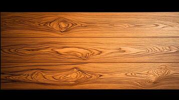 Close-up view of polished wooden surface displaying intricate grain patterns and textures photo