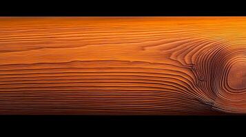 Close-up view of polished wooden surface showcasing rich grain patterns and warm tones photo
