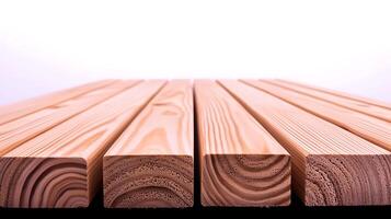 Close-up view of smooth wooden planks arranged neatly on a surface with soft lighting photo