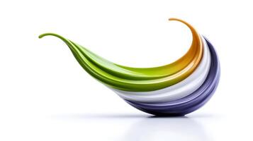 Colorful abstract swirl design representing harmony and creativity in a minimalist setting photo