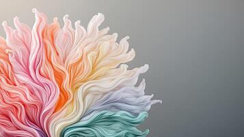 Colorful abstract wave patterns blending seamlessly in a soft gradient background photo