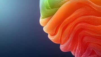 Colorful abstract wave pattern showcasing vibrant hues blending seamlessly in a serene backdrop photo