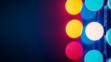 Colorful bokeh lights creating a vibrant atmosphere against a dark background photo