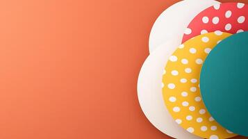 Colorful circular patterns on a vibrant background, creating a playful and artistic atmosphere photo