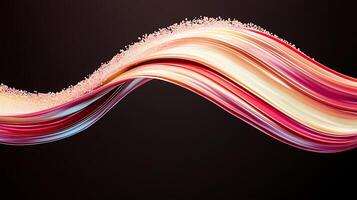 Colorful flowing abstract wave design with smooth gradients and soft textures on a dark background photo
