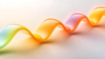 Colorful flowing wave pattern on a soft background, representing fluidity and motion in design photo