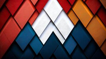 Colorful geometric patterns of layered materials creating a dynamic visual texture photo