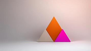 Colorful geometric shapes arranged in a modern design, creating a minimalist aesthetic background photo