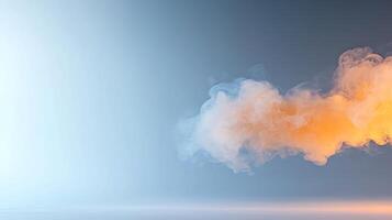 Colorful smoke swirling against a gradient background, creating an abstract art effect photo