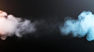Colorful smoke swirling against a dark background, creating a dynamic and artistic atmosphere photo