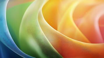Colorful swirling fabric textures creating a vibrant abstract background with soft gradients photo