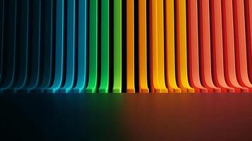 Colorful vertical stripes create a vibrant backdrop, enhancing visual appeal in a modern setting photo