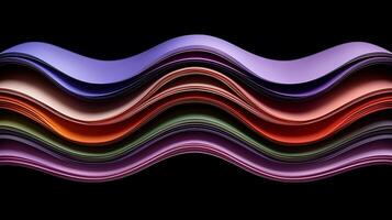 Colorful waves of layered paper sheets create a vibrant abstract background for design use photo