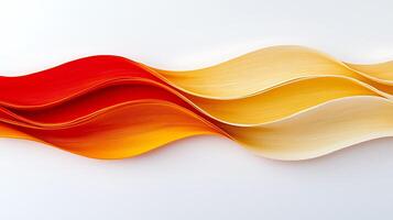 Colorful waves of orange and yellow paper create a vibrant abstract background for design photo