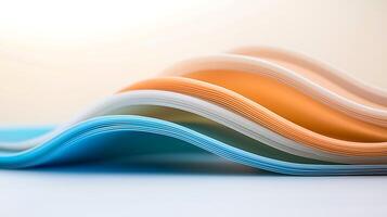 Colorful waves of textured materials in soft hues, creating a serene and artistic background photo