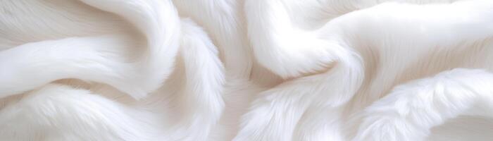 A plush white faux fur background features delicate wavy textures illuminated softly, creating an airy atmosphere perfect for aesthetic settings or product displays photo
