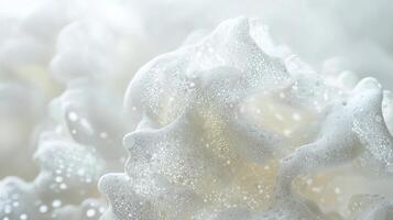 Soft bubbles rise and swirl, capturing light in a dance of transparency and texture. The airy scene evokes a sense of calm and tranquility, reminiscent of gentle water photo