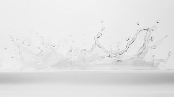 close-up of a splash of water. Water is clear and appears to be in motion photo