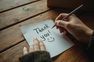 thank you note for a customer photo
