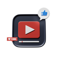 3d social media icons, online communication, digital marketing symbols. Like button. Elements for networking sites, applications png