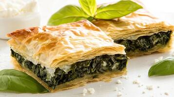 Scrumptious Spinach Pie A Greek Culinary Delight photo