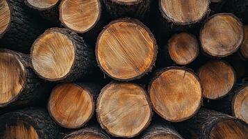 Stacked Wood Logs - A Rustic and Natural Resource photo