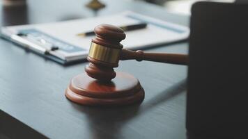 A judge's gavel on a desk video
