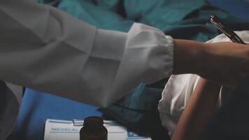 A person is getting a shot in the arm video