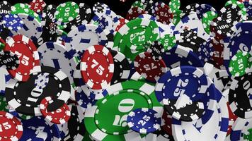Transition of a Group of Bent Poker Chips in Different Sizes video
