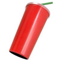 Red paper cup for drink concept 3d Rendering. png