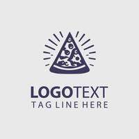 Pizza logo design vector