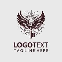 wings logo design vector