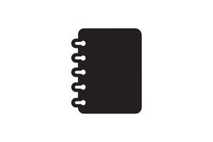 A black notebook with a white background vector