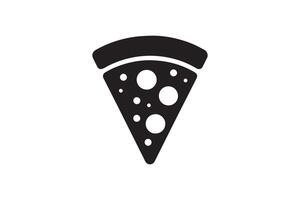 Pizza slice icon illustration on white background vector
