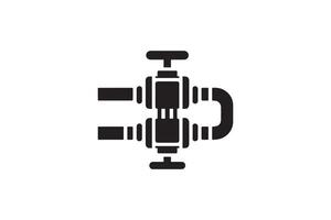 A black and white illustration of a valve vector