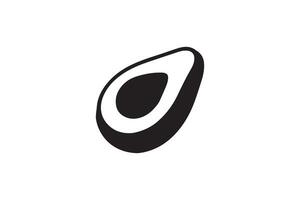 An avocado icon on a white background vector