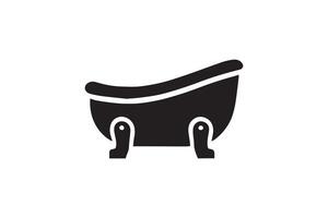 Bathtub icon illustration on white background vector