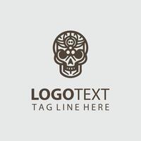 Skull strike skull logo vector