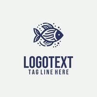 Speed stream linear fish logo vector