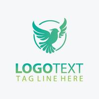 Ruby Humming Elegant Bird Logo vector