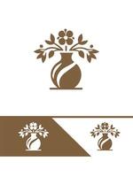 Vivid Flower Vase flower vase logo vector