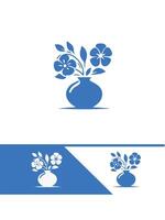 Fresh Petal Vase flower vase logo vector