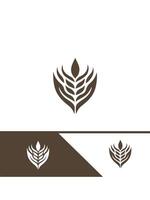 Stalked Wheat Logo Design vector