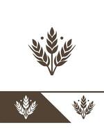 Grain Harvest Wheat Logo Design vector