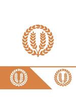 Amber Fields Wheat Logo Design vector