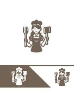 Sprinkle And Spice Bakery Girl Logo vector