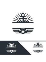Anchor Nest Logo Design vector